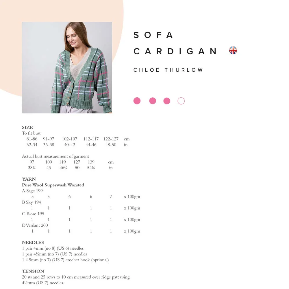 Sofa Cardigan in Rowan Pure Wool Worsted - Digital Version - Image 2