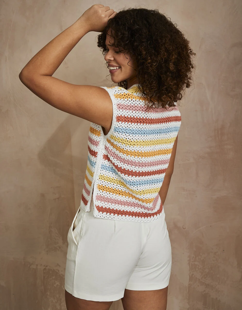 Soft Skyline Top Crocheted in Sirdar Stories DK - Image 3