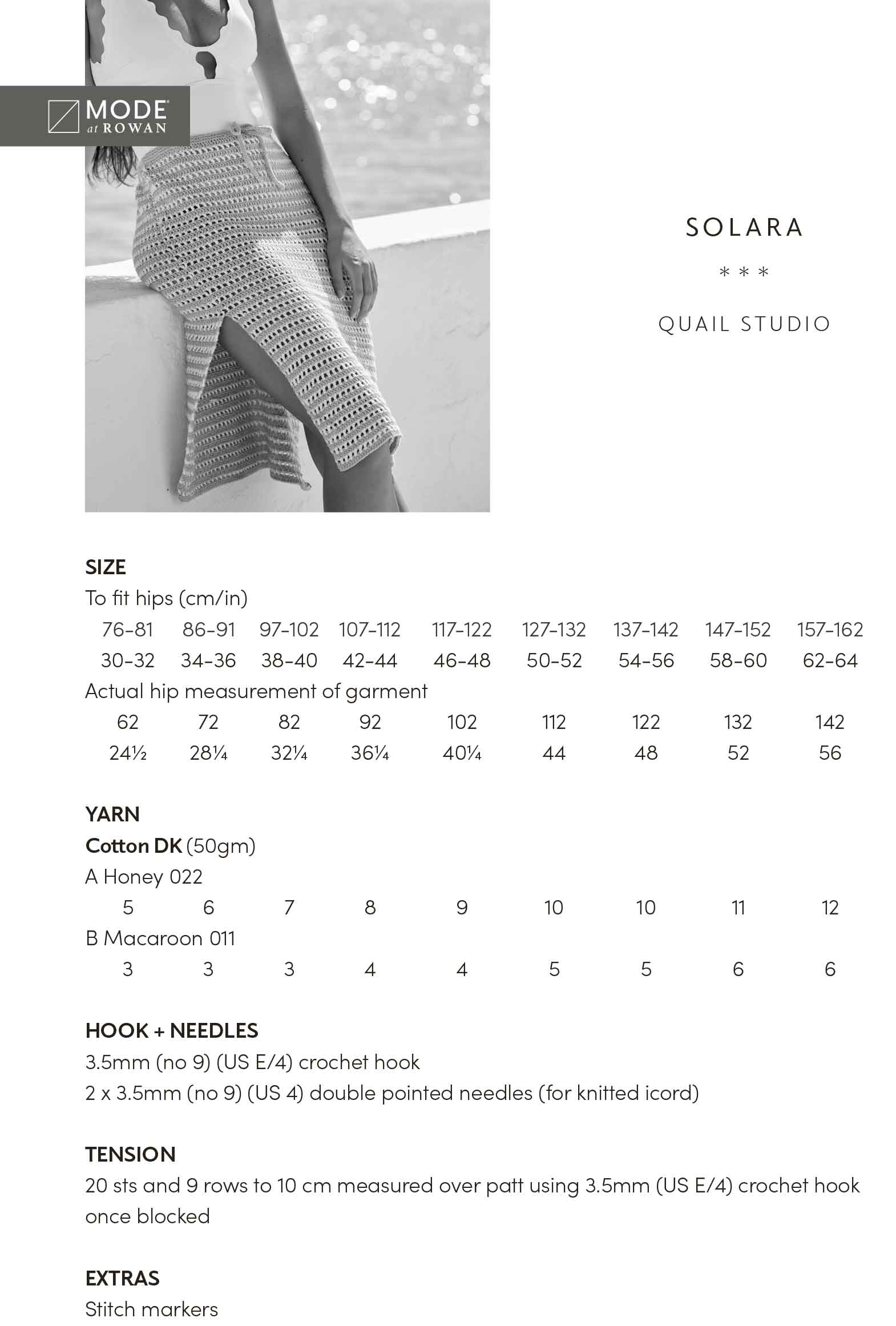 Solara Crochet Skirt in Mode at Rowan Cotton Dk - MIP106 - Image 2