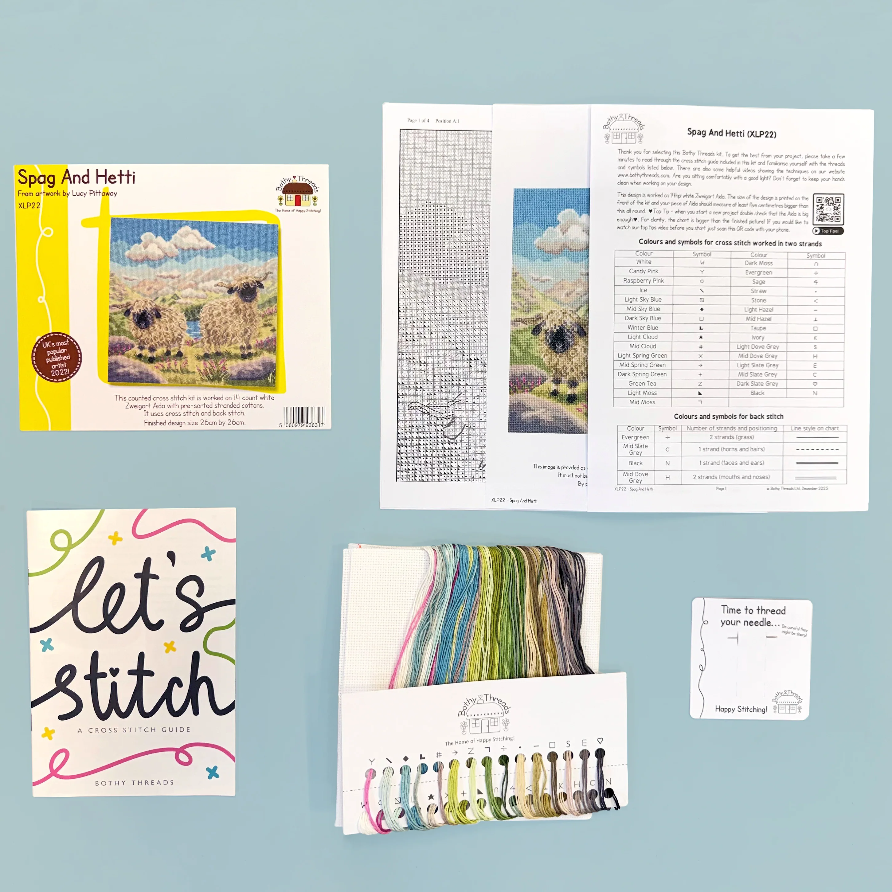 Spag And Hetti - Bothy Threads Cross Stitch Kit - Image 2