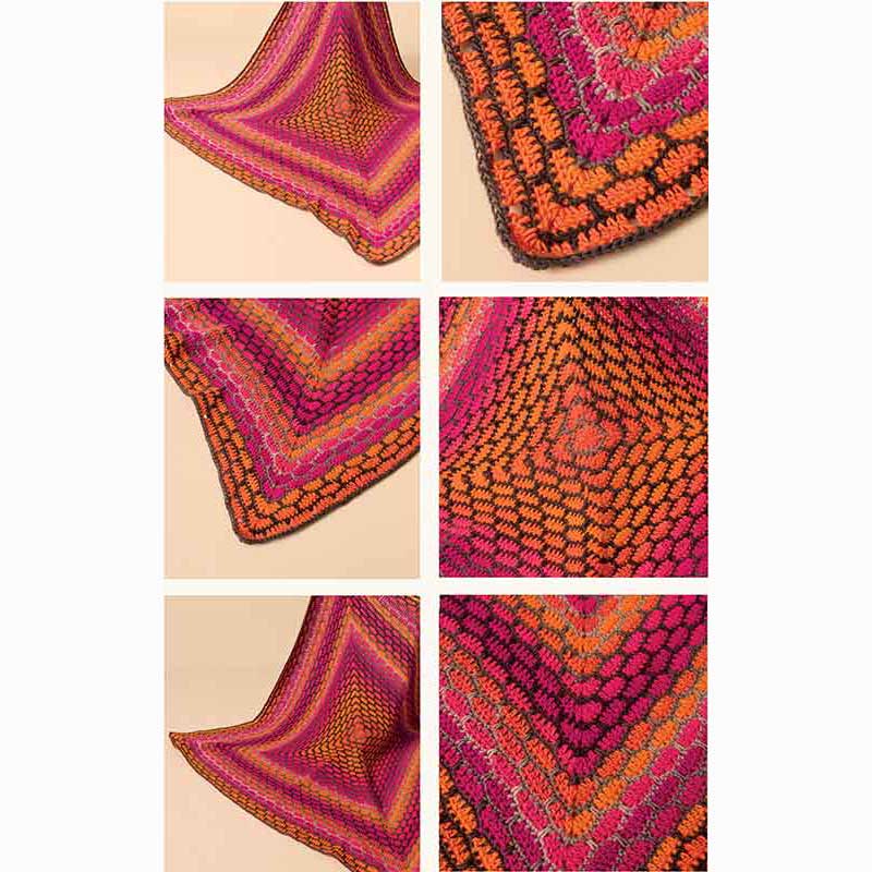 Spectrum Crochet Blanket in Sirdar Jewelspun Ombre Aran - Image 4