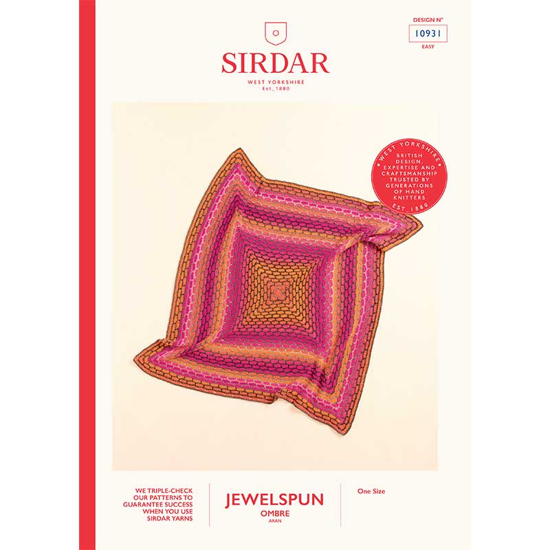 Spectrum Crochet Blanket in Sirdar Jewelspun Ombre Aran - Image 6