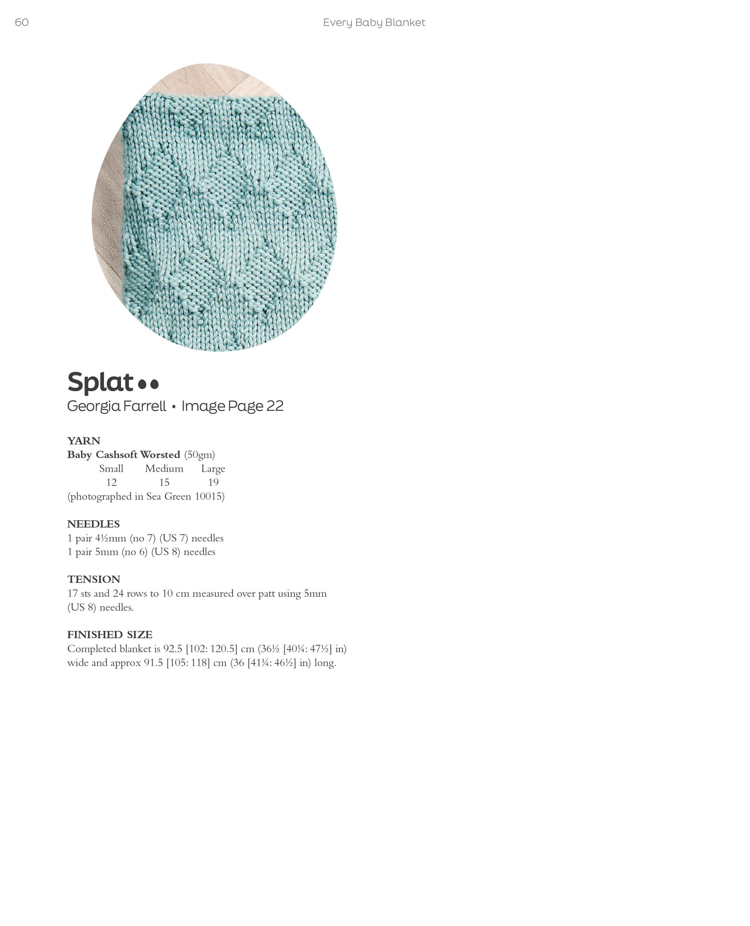 Splat Blanket in Rowan Baby Cashsoft Worsted - Digital Version ZB384-00011 - Image 2