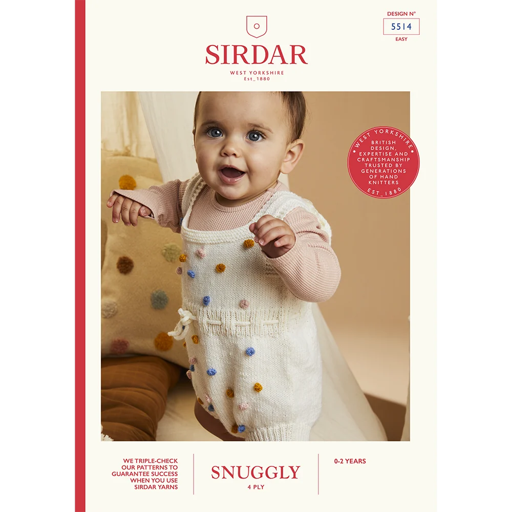 Spotty Dotty Romper in Sirdar Snuggly 4ply