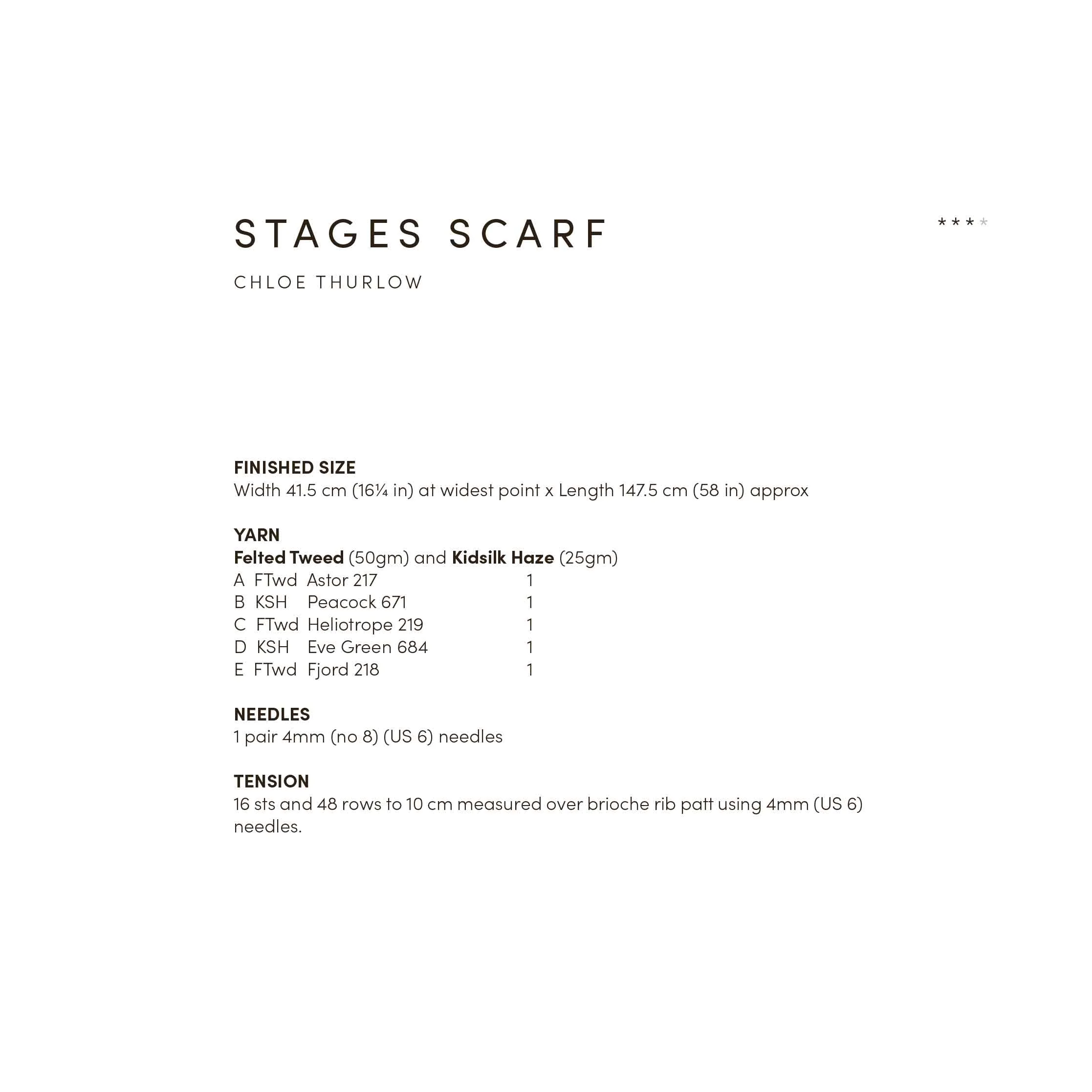 Stages Scarf in Rowan Kidsilk Haze and Felted Tweed - Digital Version RTP009-0009 - Image 2