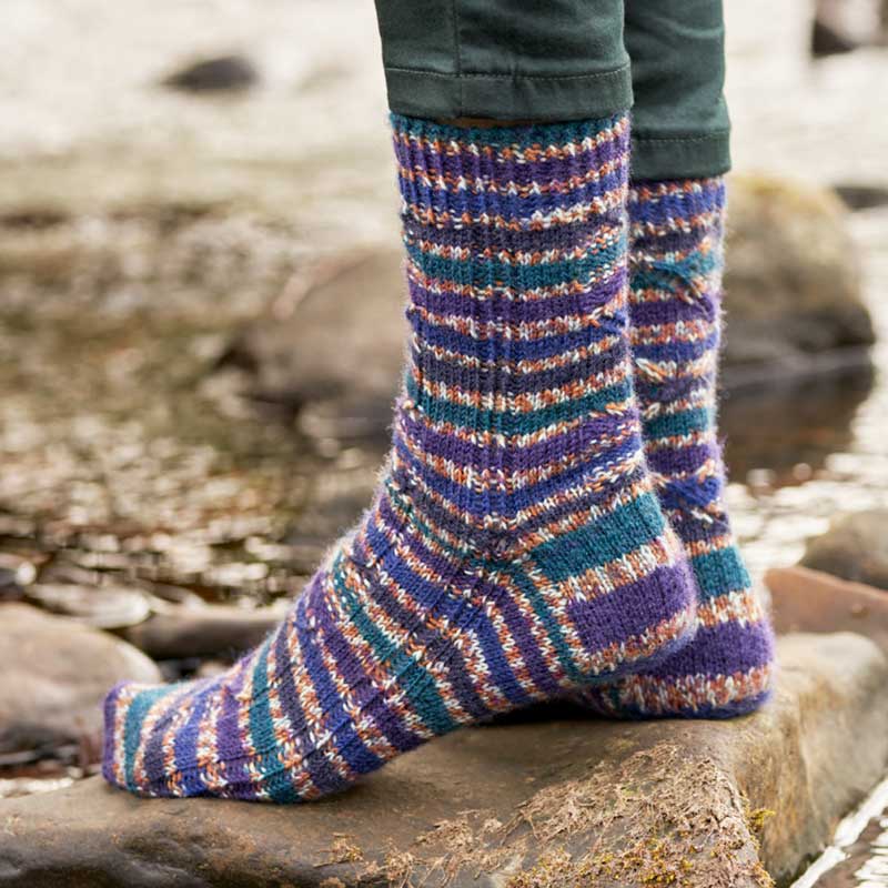 Starling Textured Socks in WYS Signature 4ply by Winwick Mum - Digital Pattern DBP0296 - Image 4