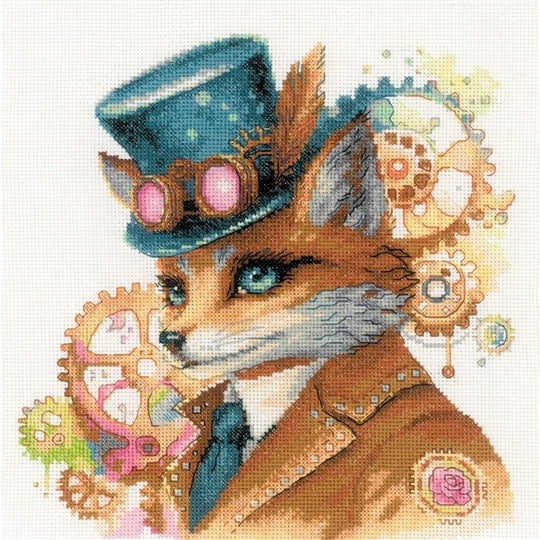 Steampunk Fox - Riolis Cross Stitch Kit