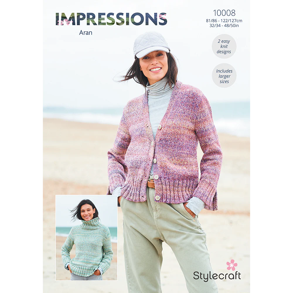 Sweater and Cardigan in Stylecraft Impressions Aran - Digital Version 10008