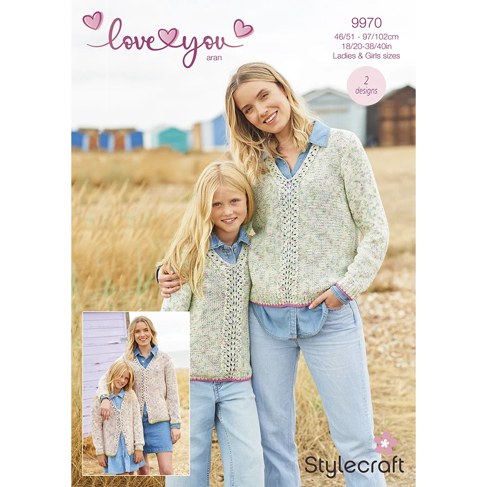 Sweater and Cardigan in Stylecraft Love You Aran - Digital Version 9970