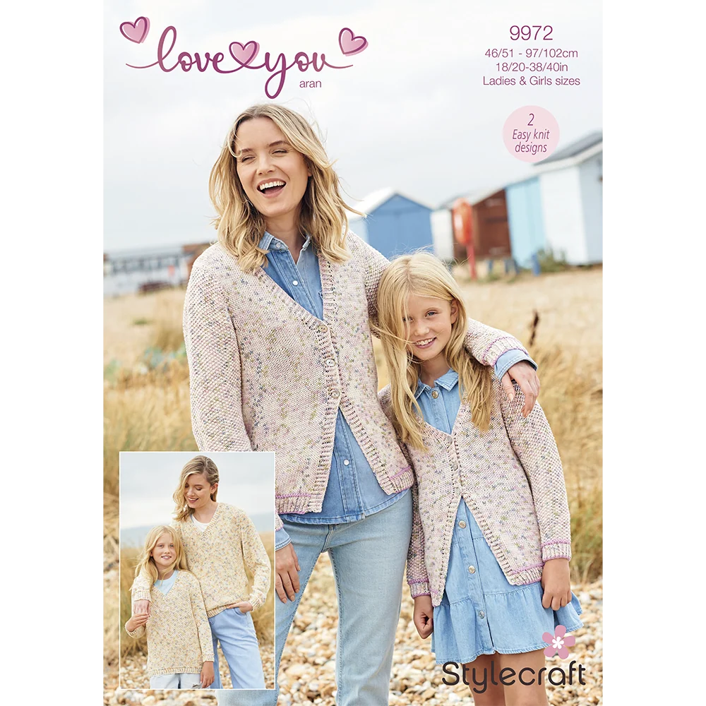 Sweater and Cardigan in Stylecraft Love You Aran -Digital Version 9972
