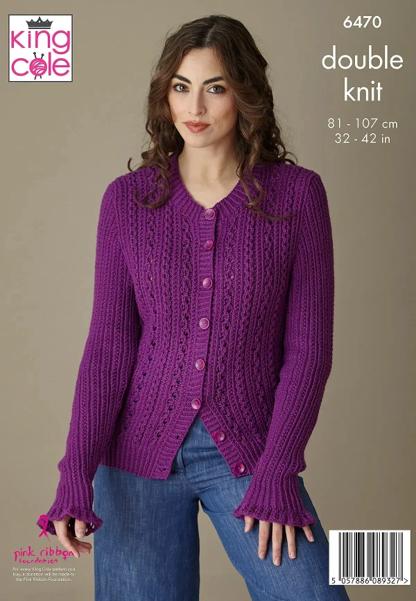 Sweater and Cardigan knitted in King Cole Cottonsoft Dk - Image 3