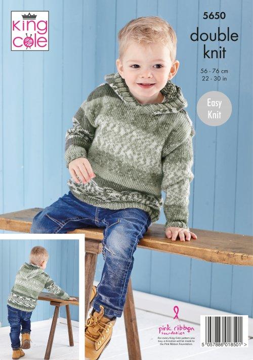 Sweater and Hoodie in King Cole Fjord Dk - Image 2