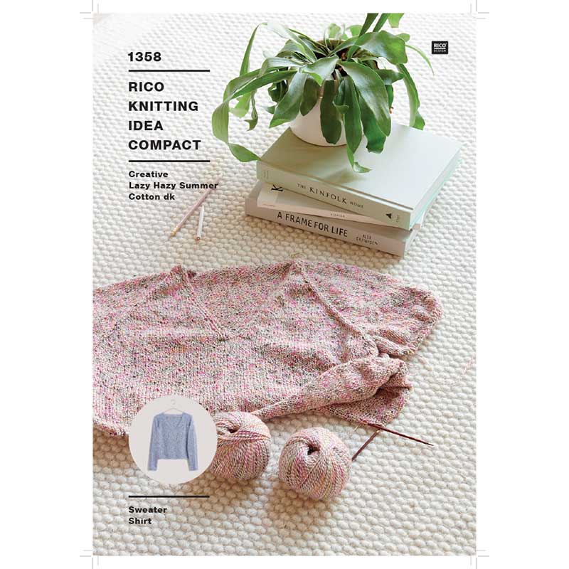 Sweater and Shirt in Rico Creative Lazy Hazy Summer Cotton Dk - Digital Version 1358