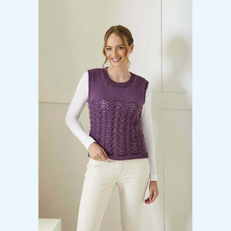 Sweater and Slipover in King Cole Glitz Dk - Image 2