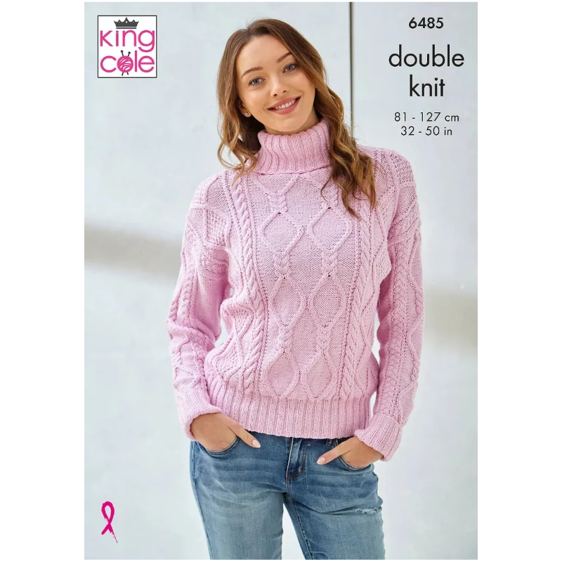 Sweater and Slipover knitted in King Cole Cottonsoft Dk