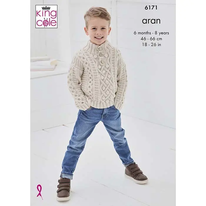 Sweater and Sweater Vest in King Cole Aran