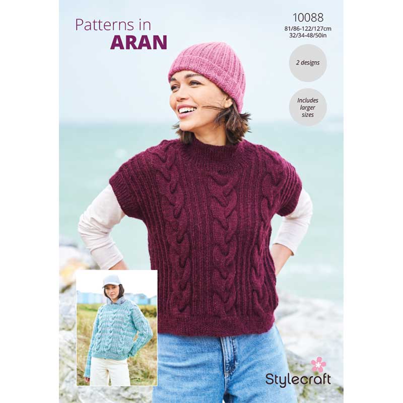 Sweater and Tank Top in Grace or Impressions Stylecraft Aran