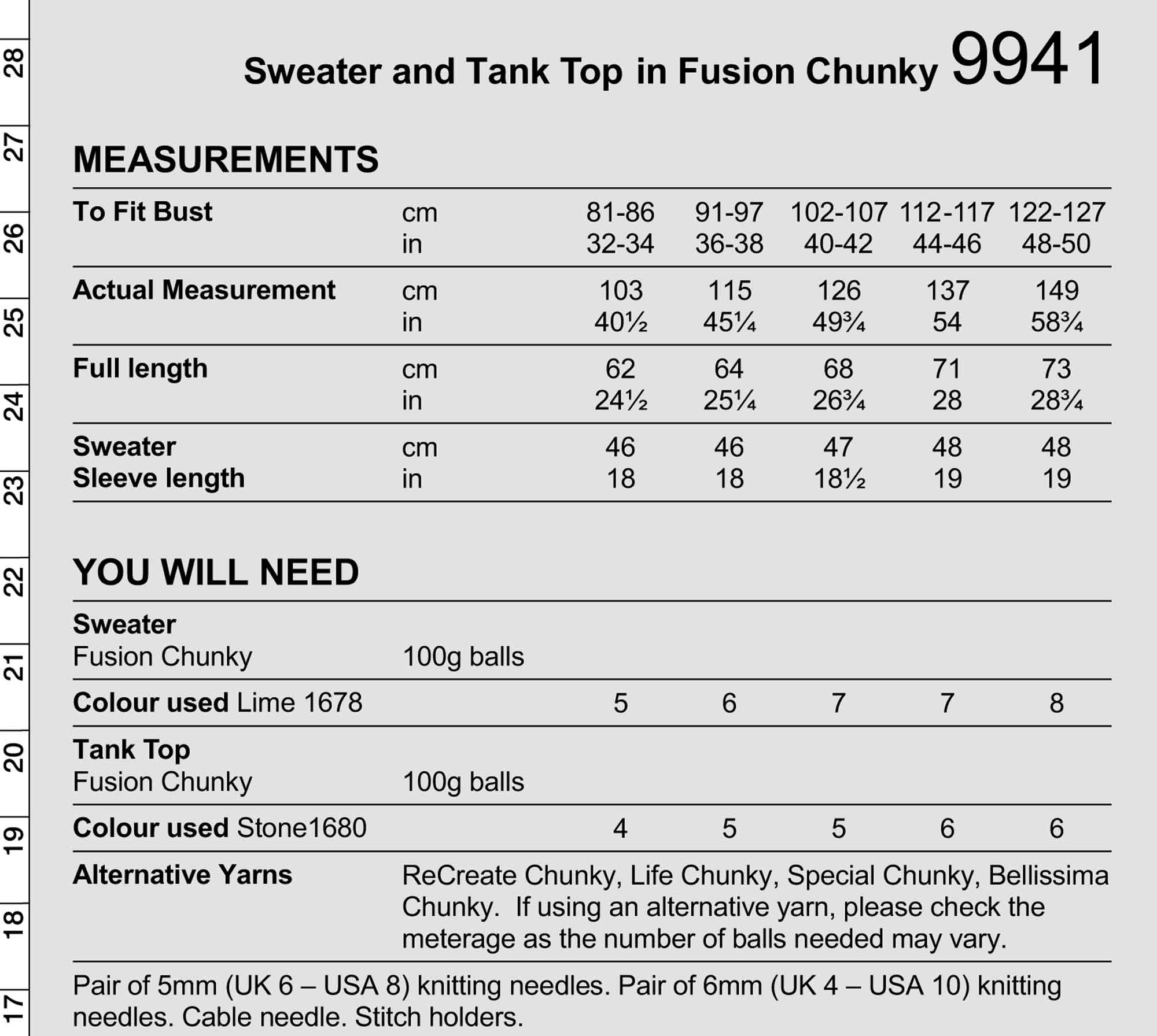 Sweater and Tank Top in Stylecraft Fusion Chunky -Digital Version 9941 - Image 2