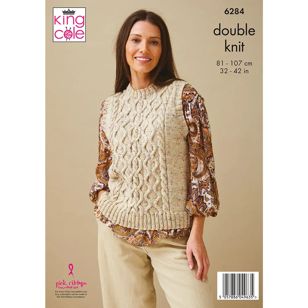 Sweater and Tank Top knitted in King Cole Merino Blend DK - Image 3