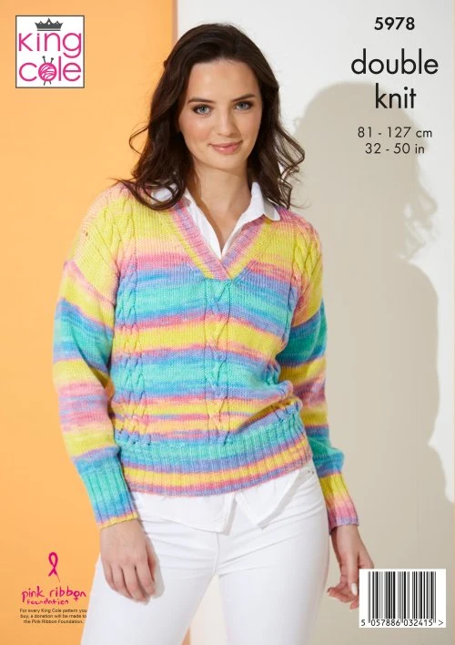 Sweater and Top in King Cole Tropical Beaches Dk - Digital Version 5978 - Image 3