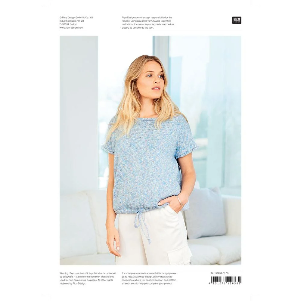 Sweater and Top in Rico Creative Lazy Hazy Summer Cotton Dk - Image 3