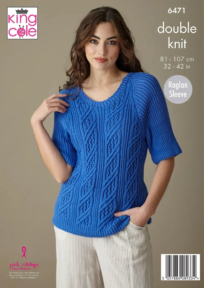 Sweater and Top knitted in King Cole Cottonsoft Dk - Digital Version 6471 - Image 3
