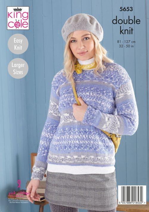 Sweater and Tunic in King Cole Fjord Dk - Image 2