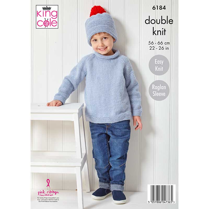 Sweater, Cardigan and Hat in King Cole Cherished Dk - Image 2