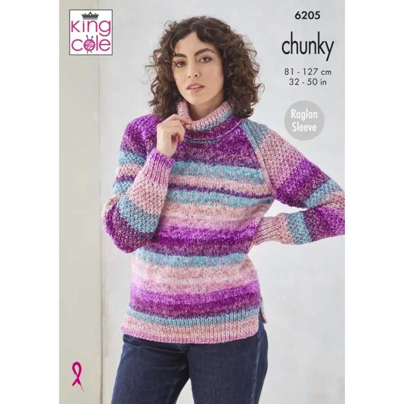 Sweater & Cardigan Knitted in King Cole Hedgerow Chunky - Digital Version 6205