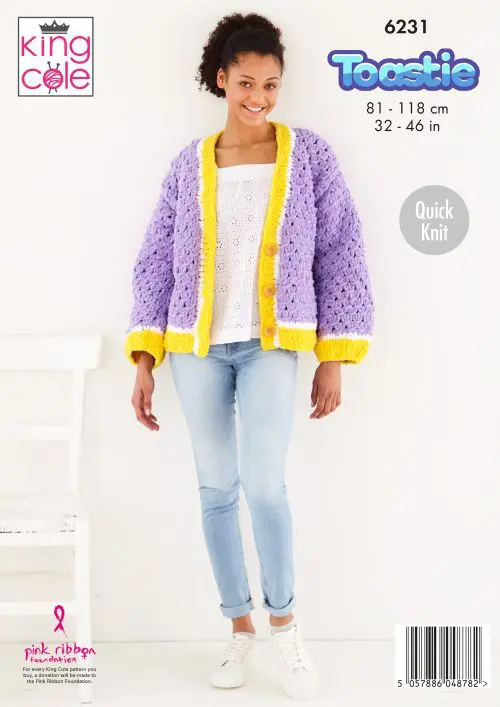 Sweater & Cardigan Knitted in King Cole Warm & Toastie - Digital Version 6231 - Image 3