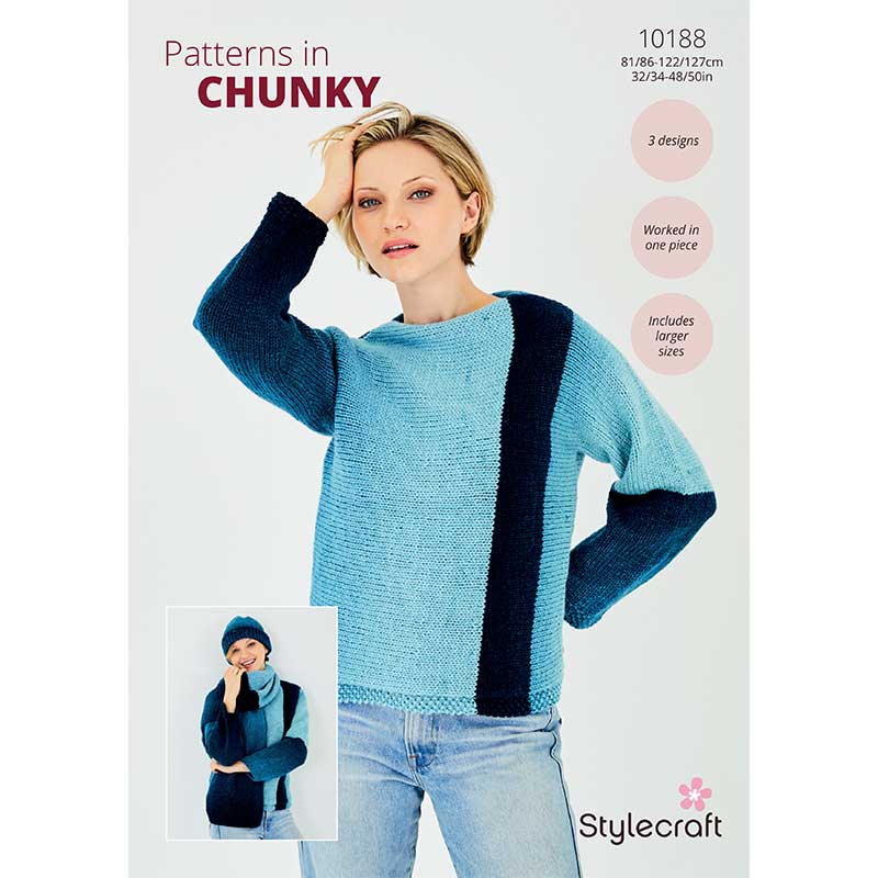 Sweater, Hat and Scarf in Stylecraft Horizon Chunky