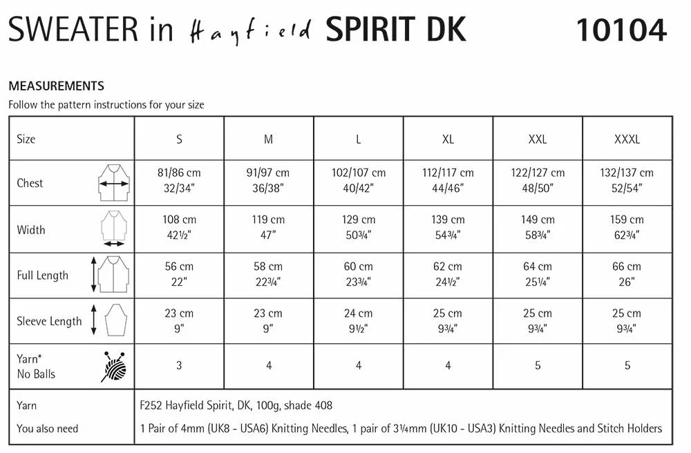 Sweater in Hayfield Spirit DK - Image 2