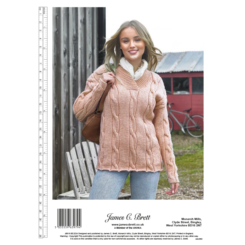 Sweater in James C Brett Croftland Aran & Scandi Aran - Image 3