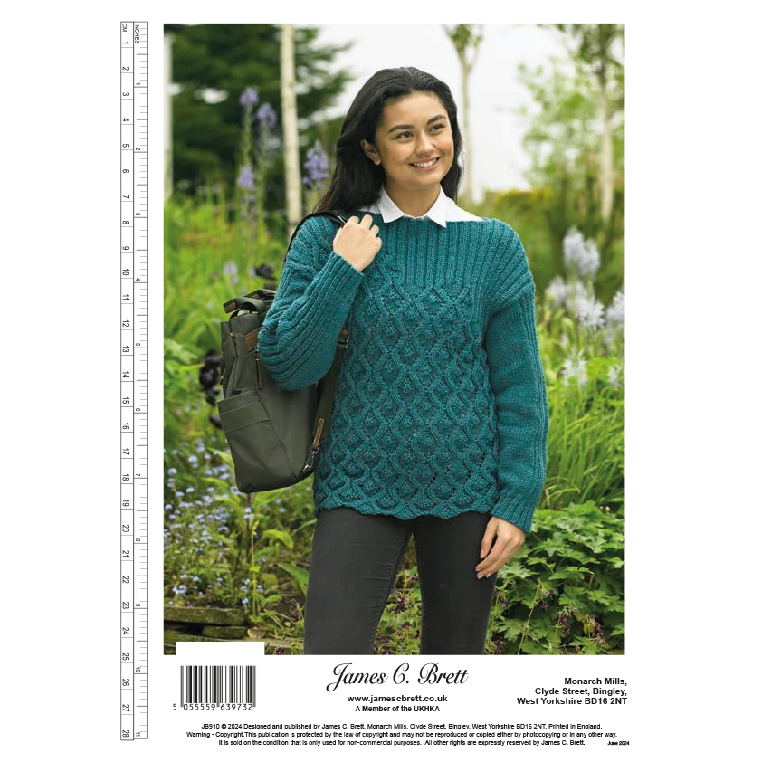 Sweater in James C Brett Croftland Aran - Image 3