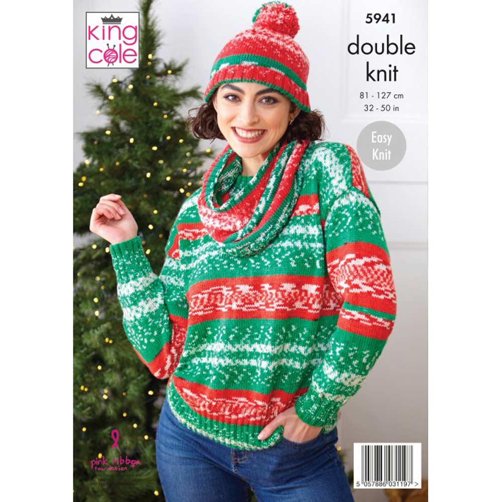 Sweaters Cowl and Hat in King Cole Fjord Dk - Digital Version 5941 - Image 3