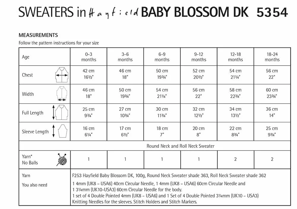 Sweaters in Hayfield Baby Blossom DK - Image 2