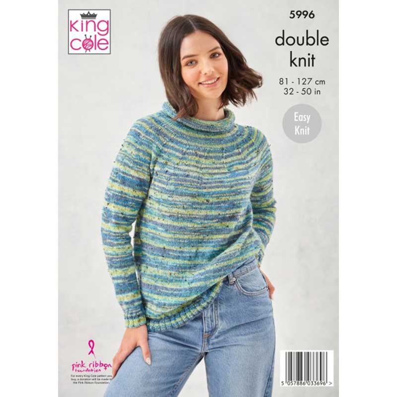 Sweaters  in King Cole Homespun Prism DK - Digital Version 5996 - Image 3