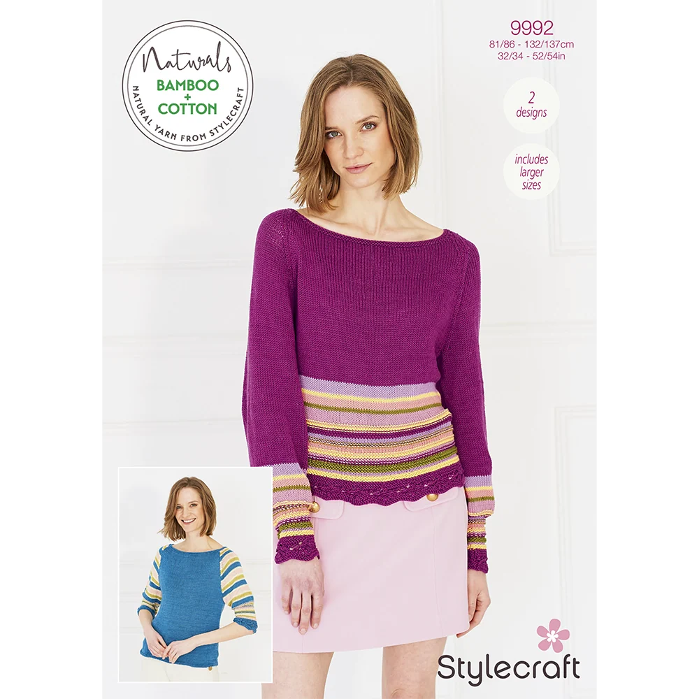 Sweaters & Top in Stylecraft Naturals Bamboo+ Cotton DK