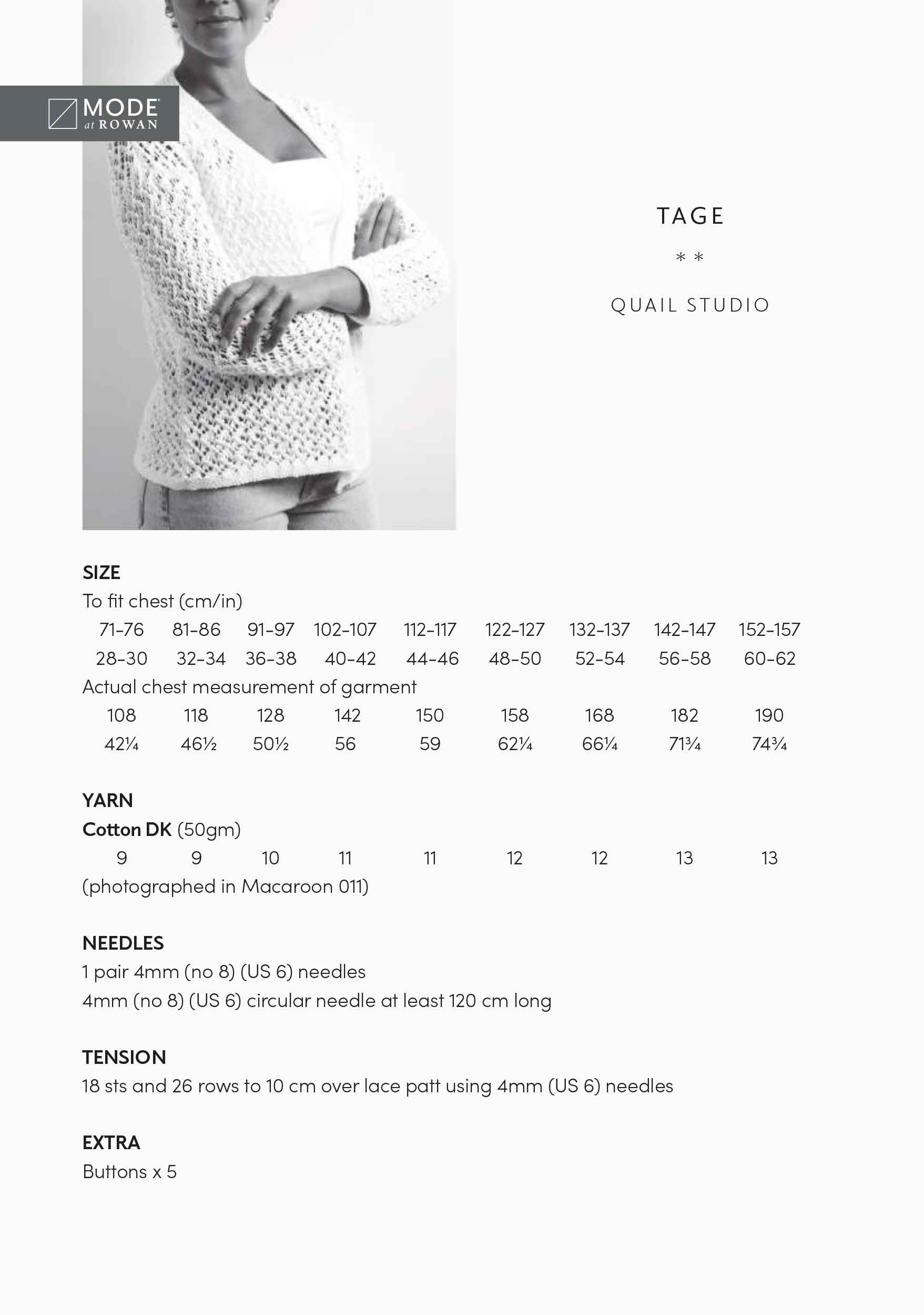 Tage in Mode At Rowan Cotton Dk - MIP60-M - Image 2