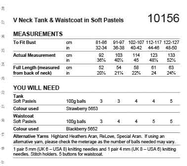 Tank and Waistcoat in Stylecraft Soft Pastels Aran - Image 2