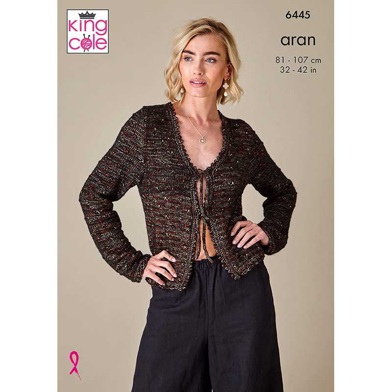 Tank Top & Cardigan Knitted in King Cole Firefly Aran