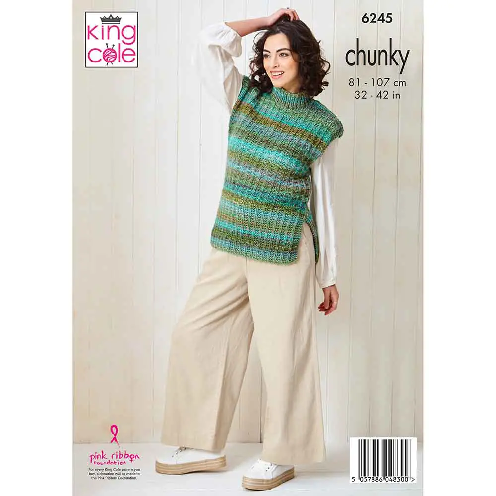 Tank Top & Tunic in King Cole Cottagespun Chunky - Image 3