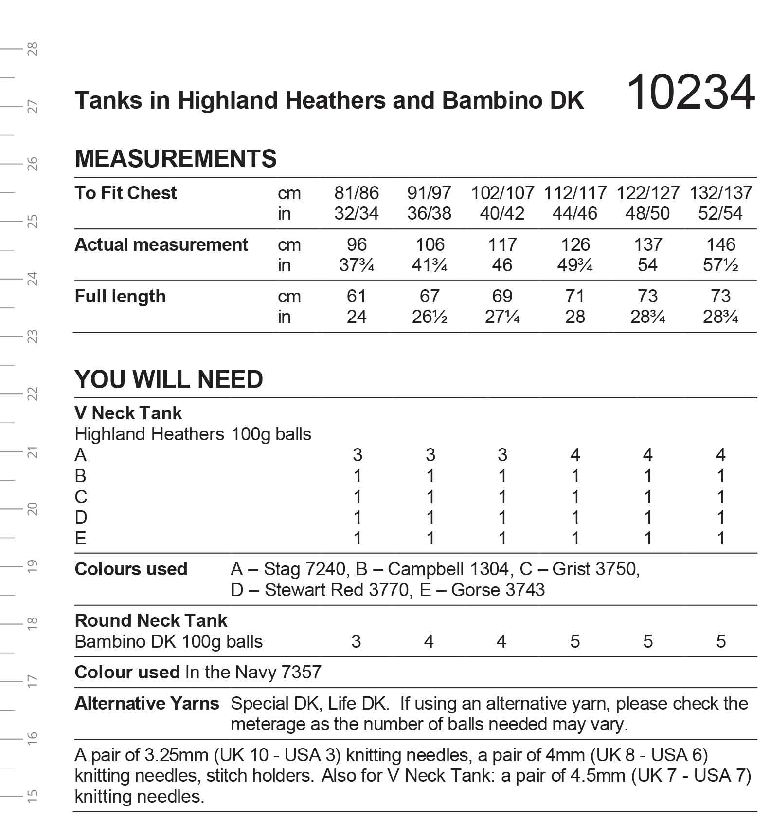 Tanks in Stylecraft Highland Heathers & Bambino DK – Digital Version 10234 - Image 2