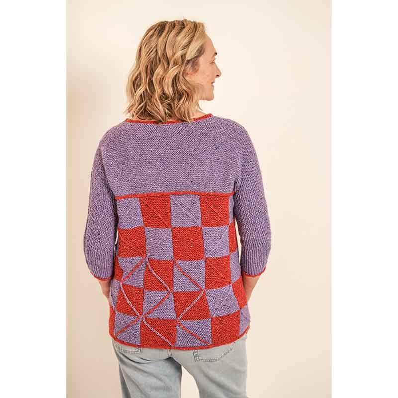 Textured Tiles Sweater - Two Colour Kit in Rowan Felted Tweed by Georgia Farrell - 5 sizes - Image 6