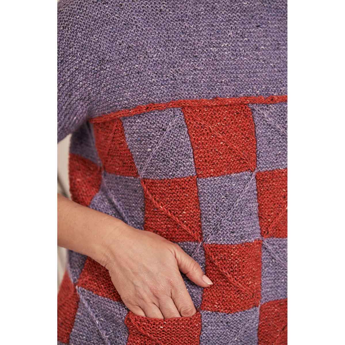 Textured Tiles Sweater - Two Colour Kit in Rowan Felted Tweed by Georgia Farrell - 5 sizes - Image 9