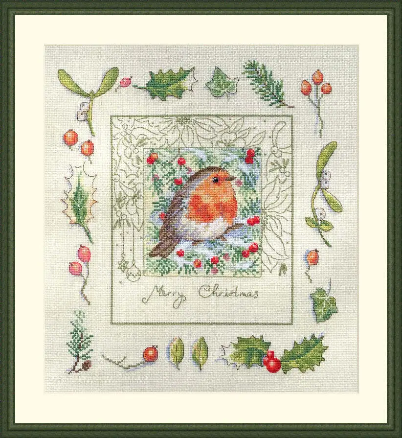 The Christmas Robin -  Merejka Cross Stitch Kit