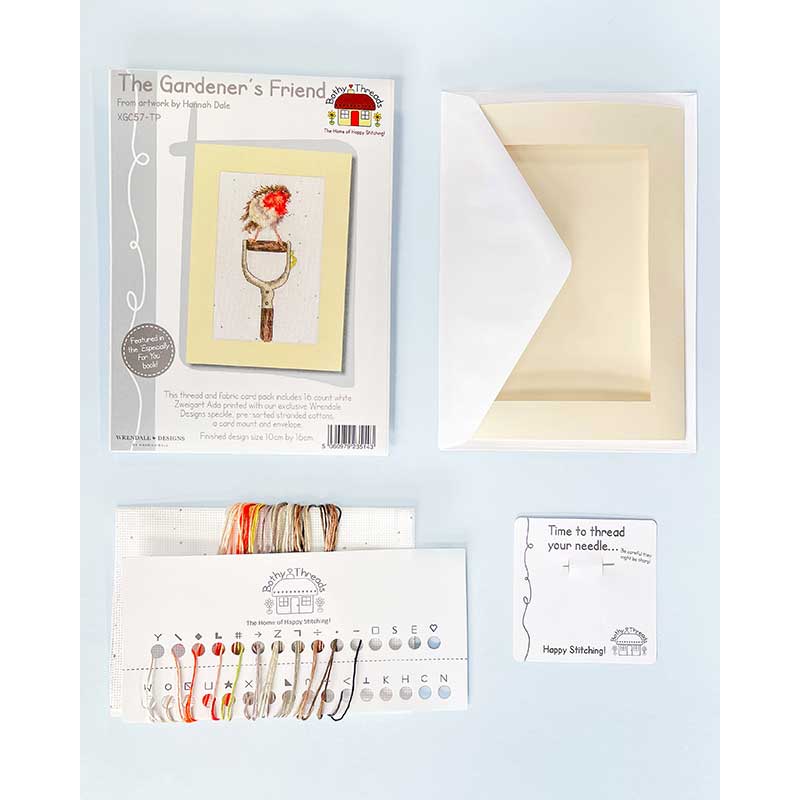 The Gardener's Friend - Bothy Threads Greeting Card Cross Stitch Kit - Image 2