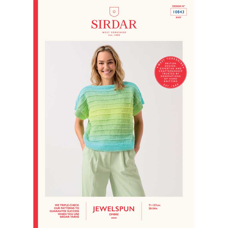 To A Tee Knitted Top in Sirdar Jewelspun Ombre Aran