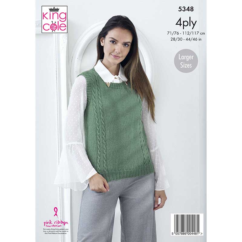 Top and Sweater in King Cole Merino Blend 4ply - Image 2