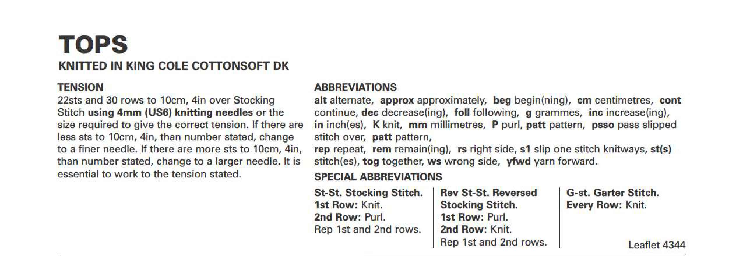 Tops in King Cole Cottonsoft Dk - Digital Version 4344 - Image 3